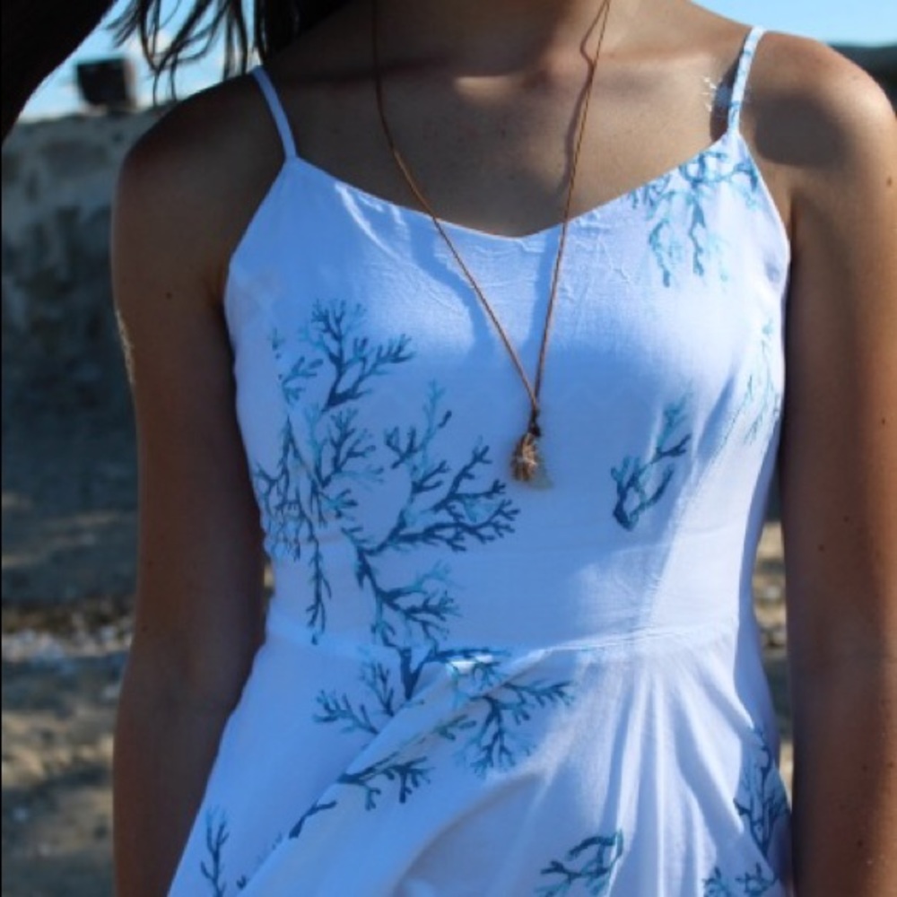 coral reef flowy dress
